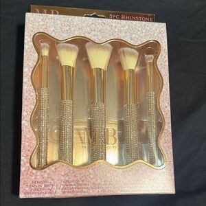 5-Piece Makeup Brush Set -  Gold color